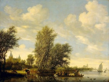 Ferry Landschaft Salomon van Ruysdael Ölgemälde